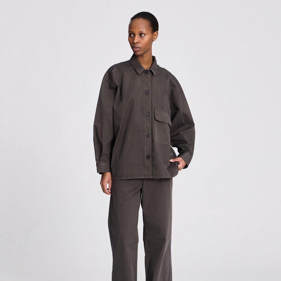 Pauline Stretched Twill Shirt black ink - Billede 4