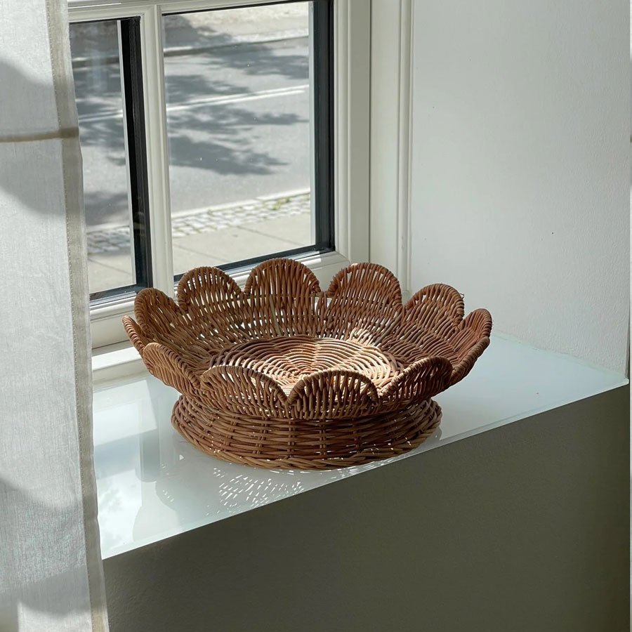 Rattan Basket on Foot