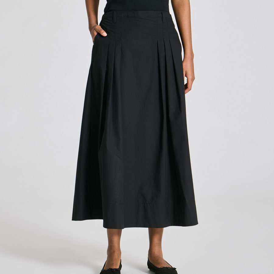 Ruth Pleated Poplin Skirt - Billede 3