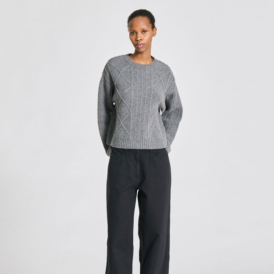 Carina Pullover Lambswool Knit Grafitti grey - Billede 4