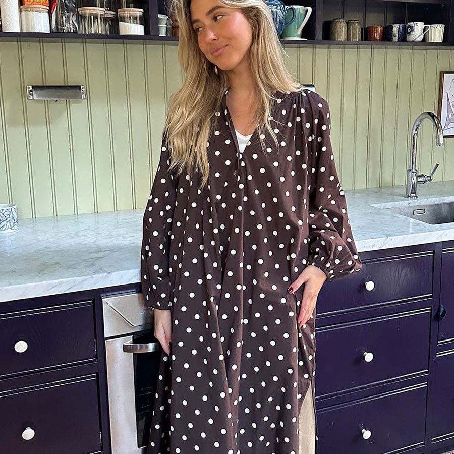 Lara Dress brown dot - Billede 2