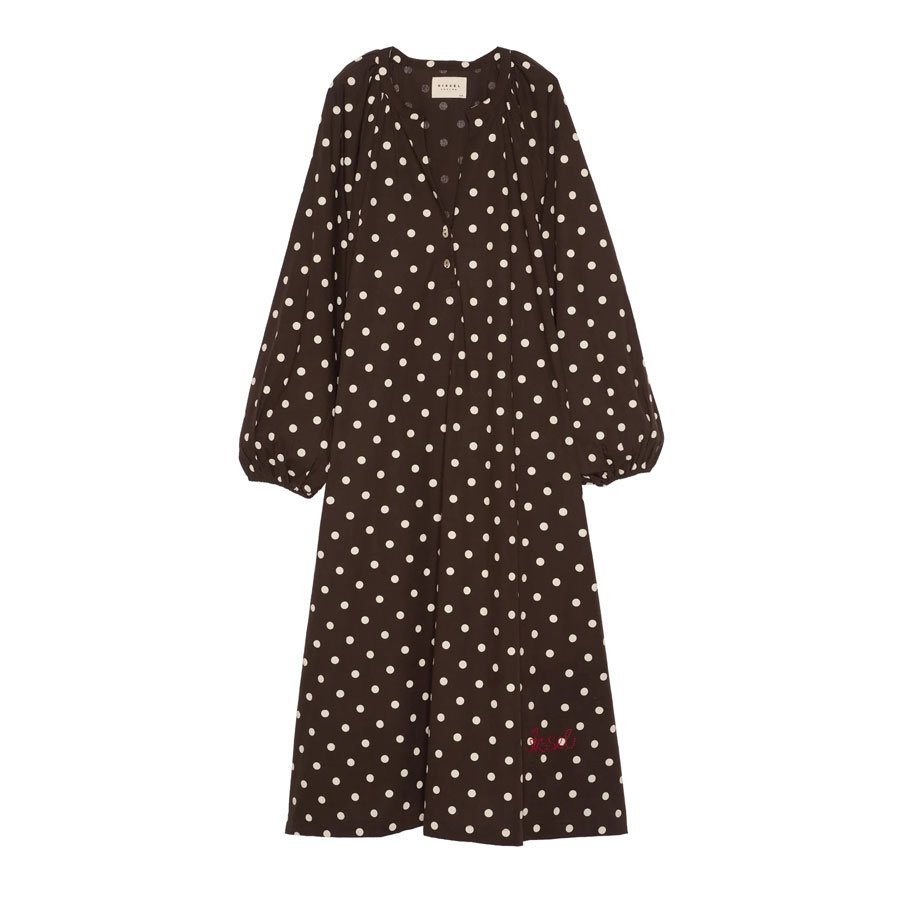 Lara Dress brown dot